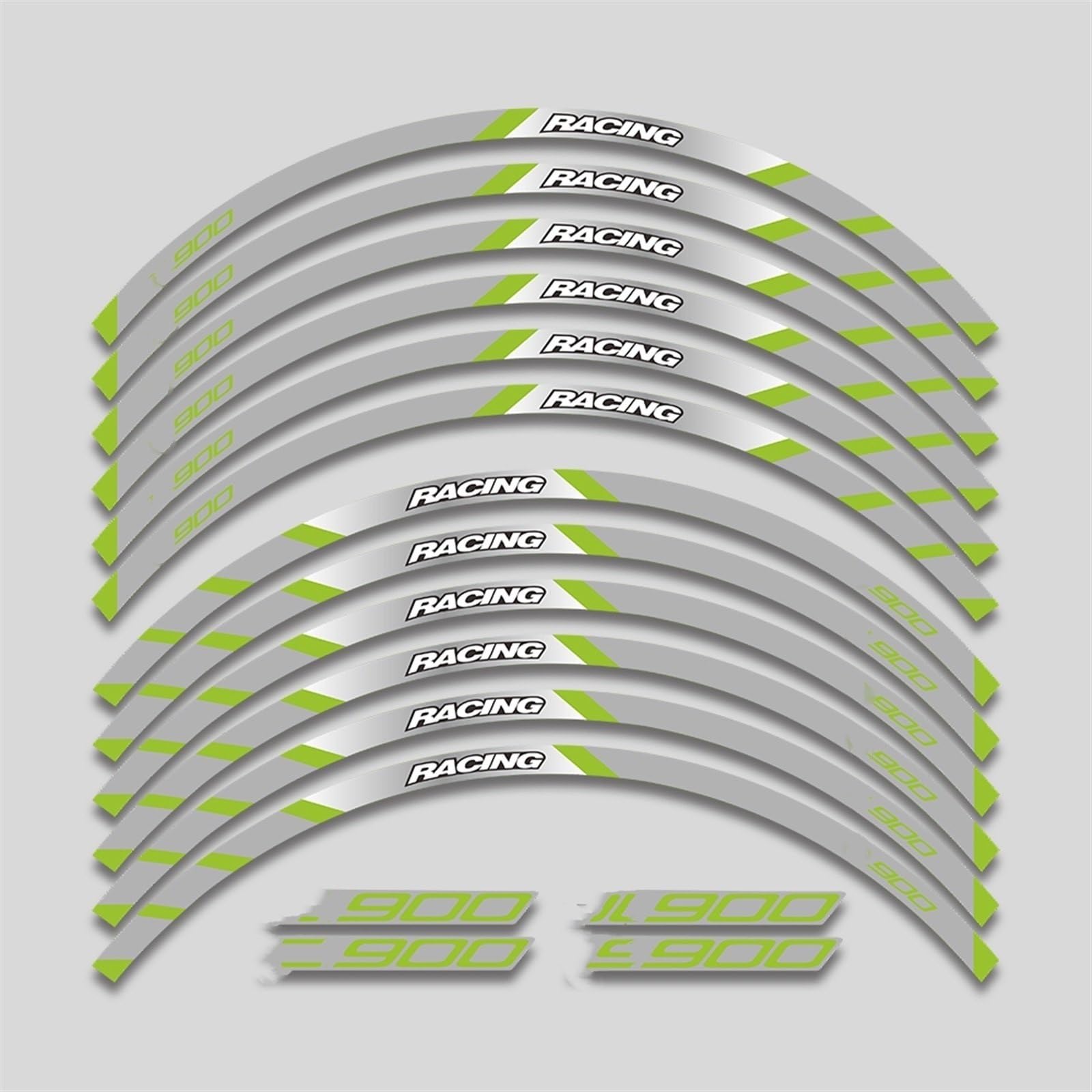 Motorcycle for Kawasaki Z900 Z 900 Front and Rear Wheel Hub Decal Set Improved Decoration Rim Reflective Stickers Decorative(Color9)