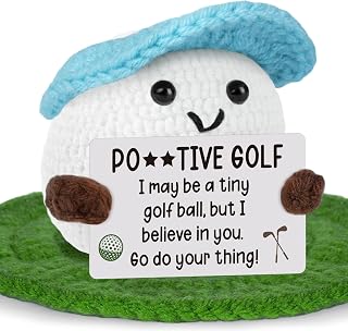Positive Gifts for Women Men - Crochet Golf, Inspirational Get Well & Self-Encouragement Gift for Golfers Friends Coworkers, Comfort Crochet for Cheer Up, Stress Relief Gifts