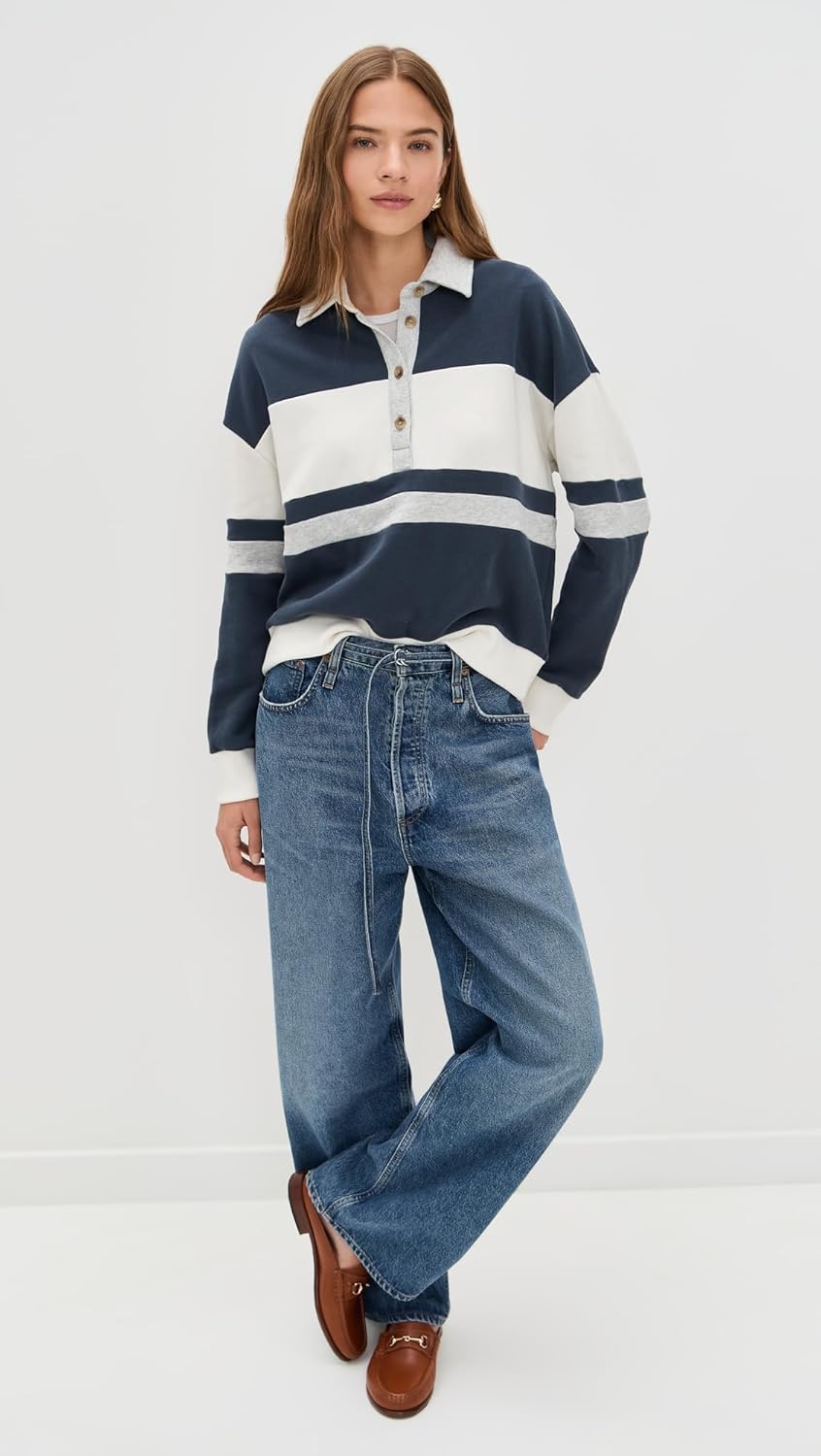 Faherty Women's High Standard Fleece Rugby Top - Image 3