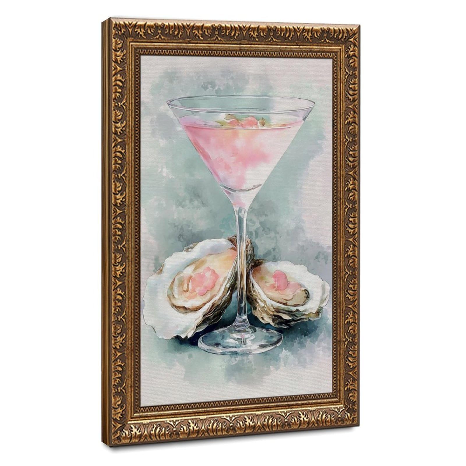 Flamint Coastal Bar Oil Painting Canvas Poster for Dorm Room Decor Gift
