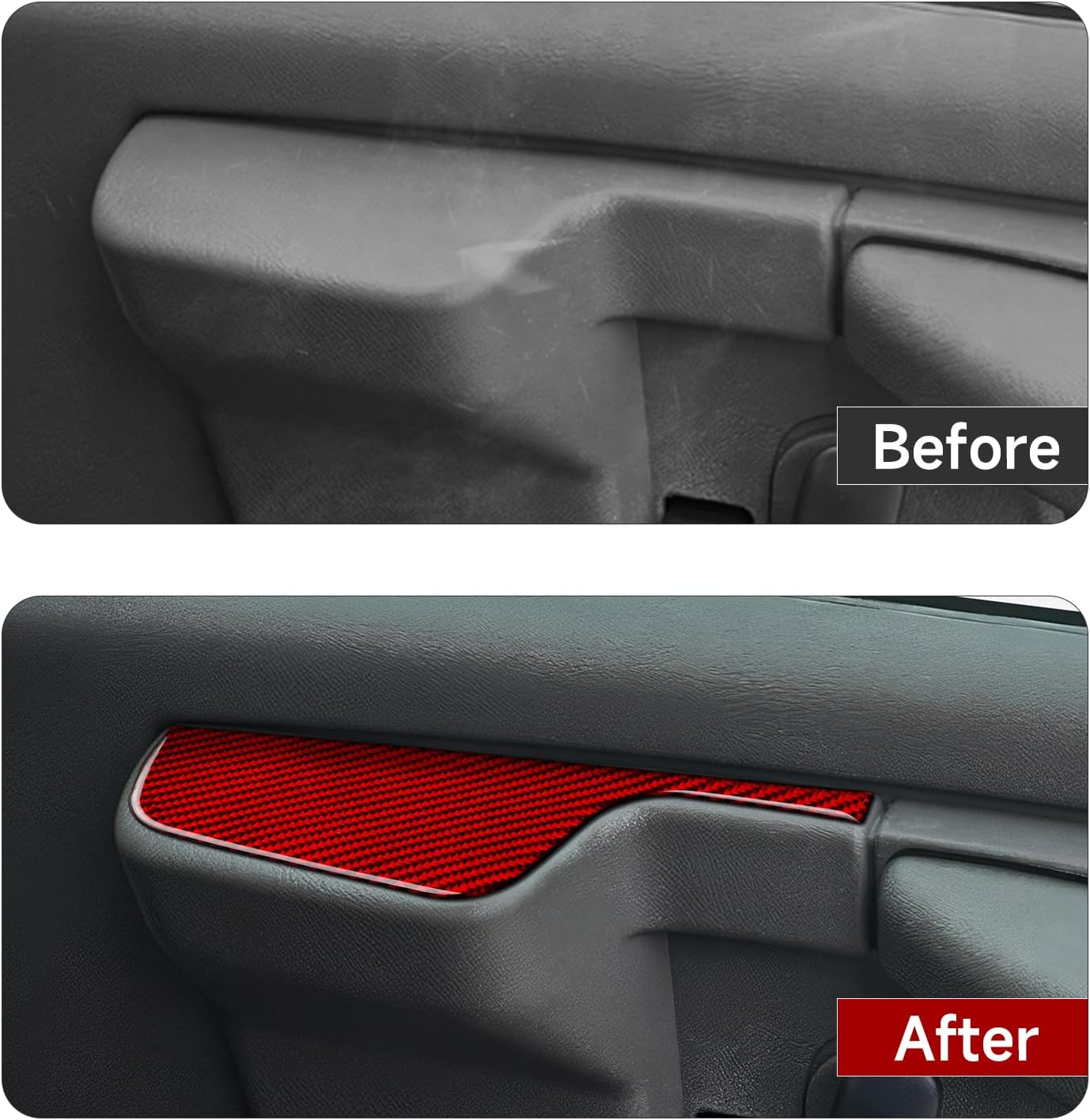 Car Sticker Carbon Fiber Window Lift Switch Decal Interior Trim Cover for Chevrolet Express/GMC Savana 2003 - Present 1500 2500 3500 Accessories Red (Style C)