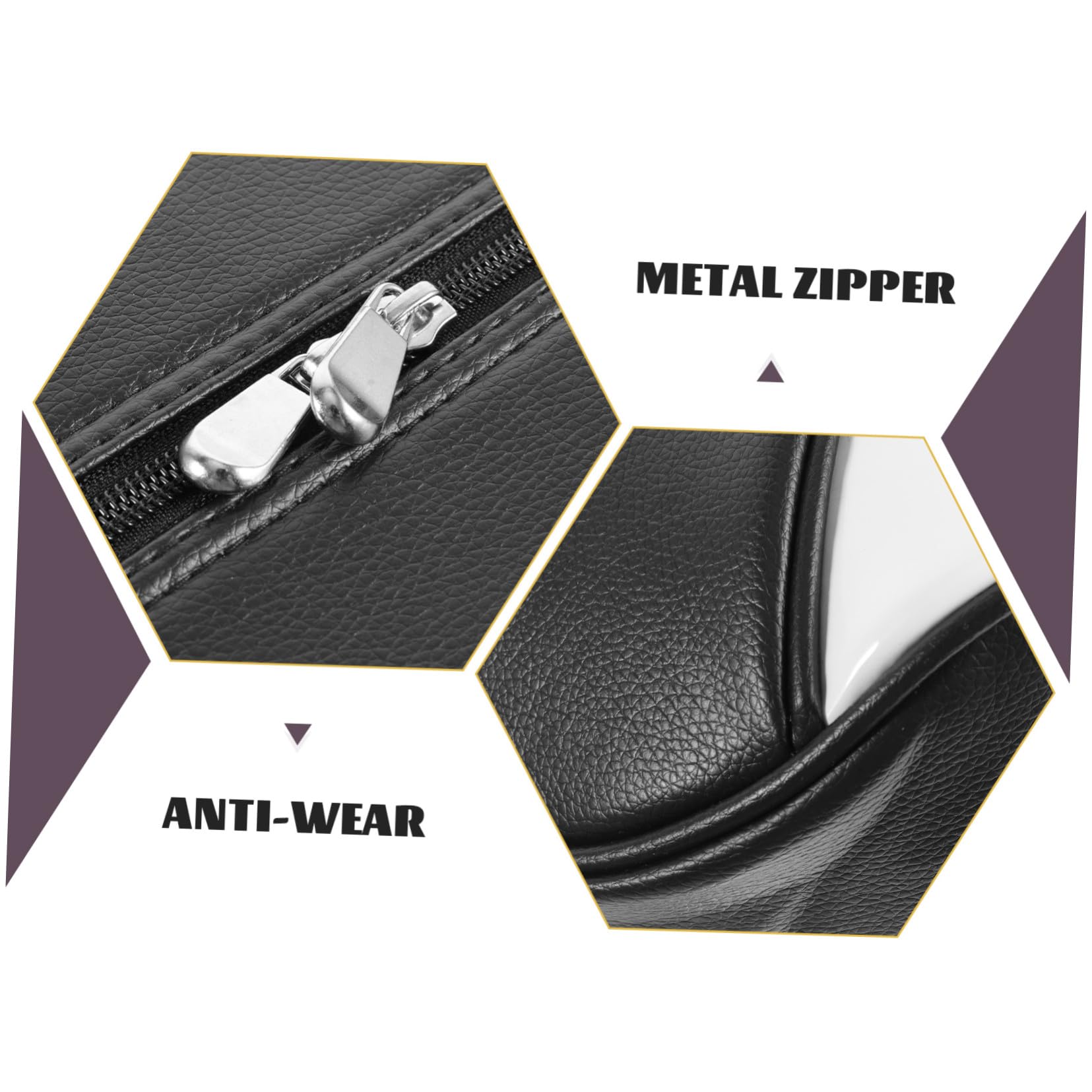 Borsa Porta Scarpe da Viaggio Pieghevole in Cuoio Nero | Zip, Resistente All’acqua, Uso Basket e Quotidiano, Formato Portatile Multiuso