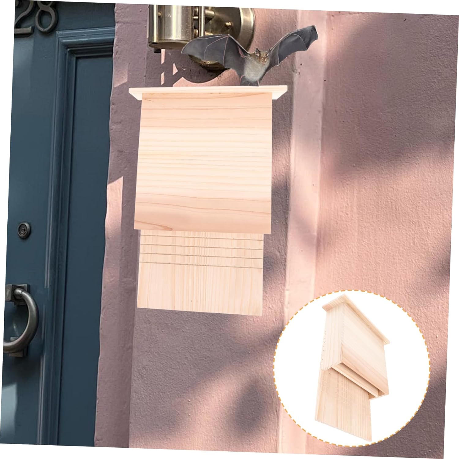 Bat House Outdoor Shelter Weatherproof Bat Box for Backyard and Garden Decor Easy to Install for Courtyard Use