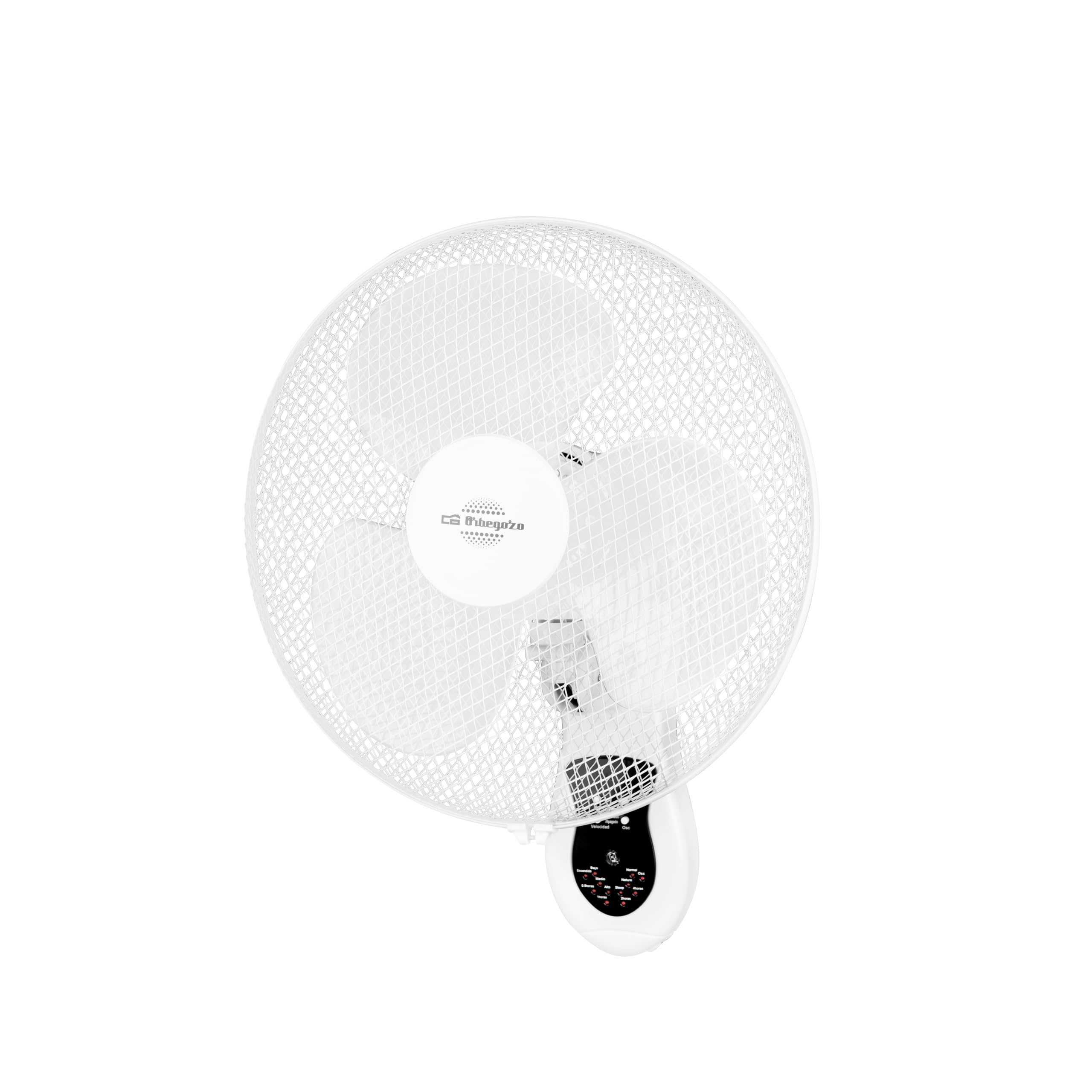 Orbegozo WF0242 Wandventilator, afstandsbediening, 3 standen, meervoudig draaibaar hoofdeinde, timer, 40 W, kunststof
