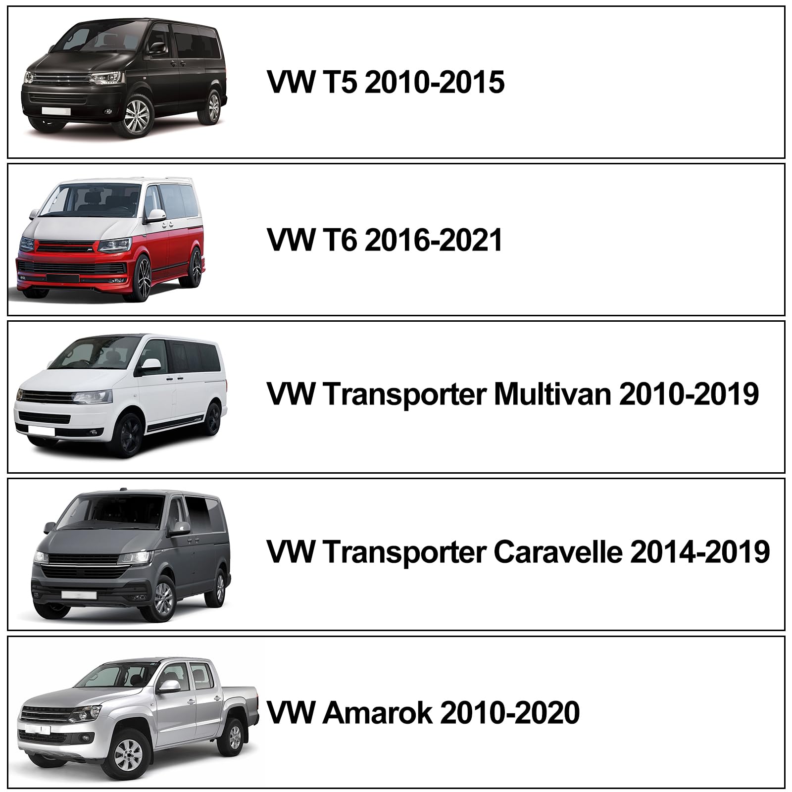 Cristal de Espejo Reemplazo Compatible con VW T5 2010-2015 T6 2012-2016 | VW Transporter Caravelle Multivan Amarok Cristal Retrovisor Exterior Izquierdo Calefactable Asférico Espejo de Marcha Atrás