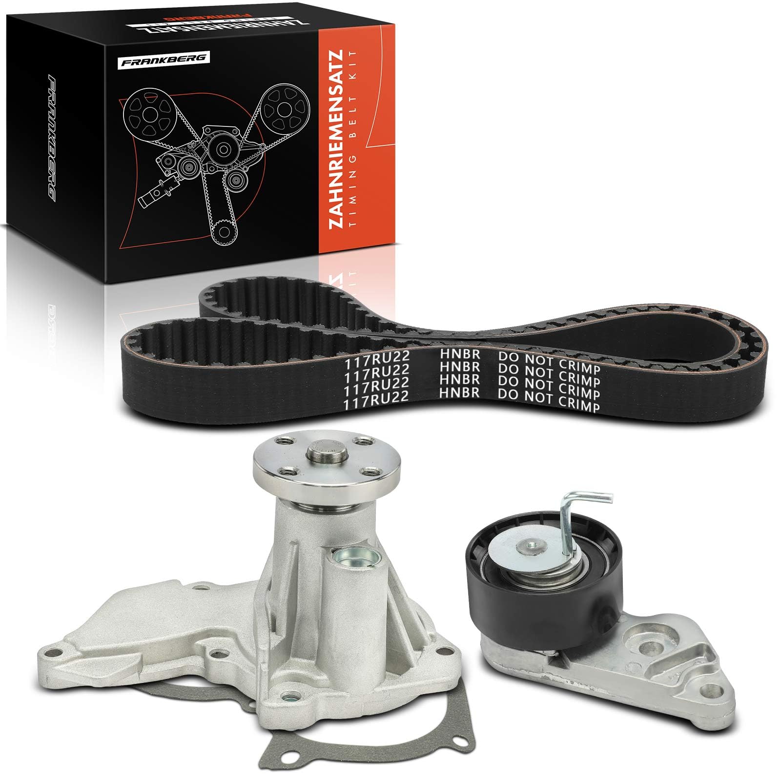 Frankberg Kit de correa de distribución para motor de gasolina | Compatible con: Fiesta IV JA JB, Furgoneta Fiesta V, Torneo Focus II DA DS FFS, Fiesta V JD JH, S40 II 544