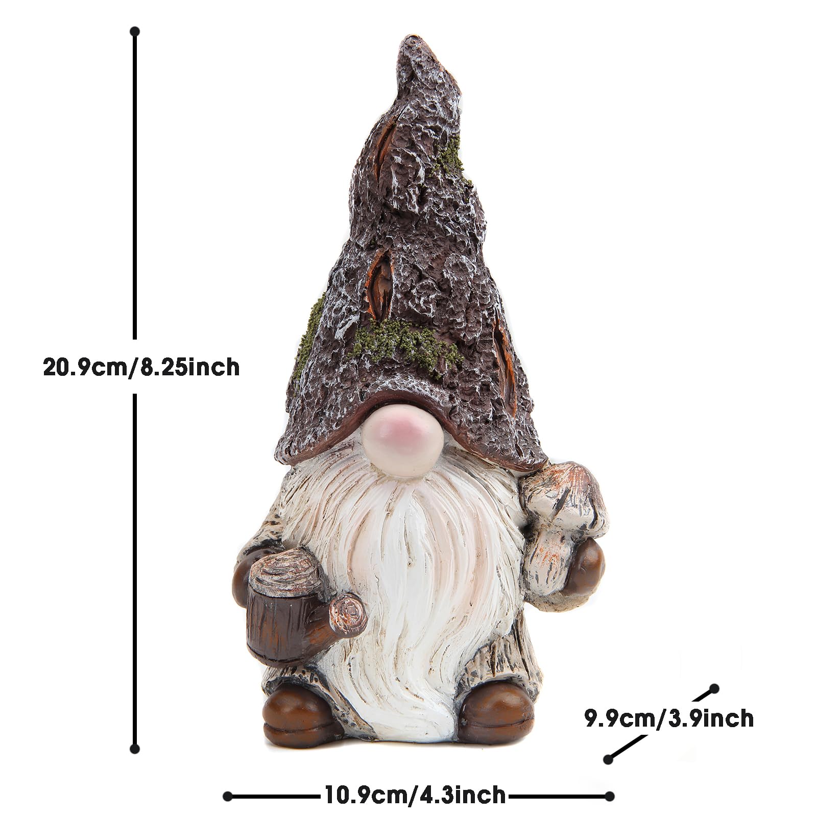 Nain de Jardin Rigolo pour Extérieur & Intérieur - Figurine de Jardin Résistante aux Intempéries Aspect Pierre - Statue Nain Peinte à la Main pour Balcon, Terrasse & Pelouse - Idée Cadeau Originale