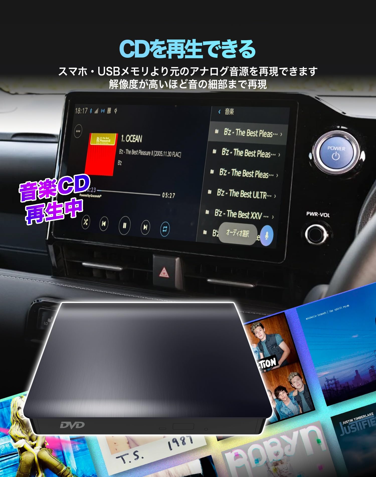 車載用DVDプレーヤー新品 MAXWIN（マックスウィン） DVDプレーヤー 車載用 DVDディスクドライブ