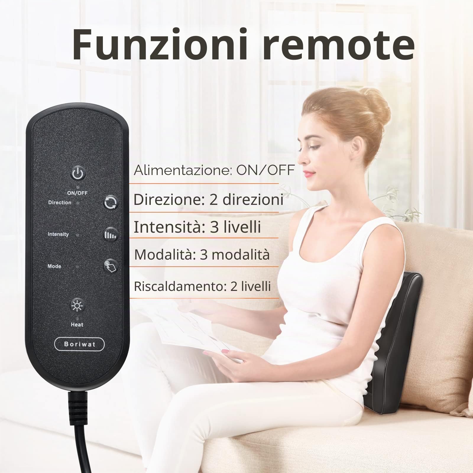 Massaggiatore Cervicale Riscaldante, Cuscino Massaggiante Shiatsu Allevia il Dolore Collo, Spalle e Schiena, Può Essere Utilizzato, Casa, Ufficio, Auto, Regalo Uomo, Donne, Familiari e Amici