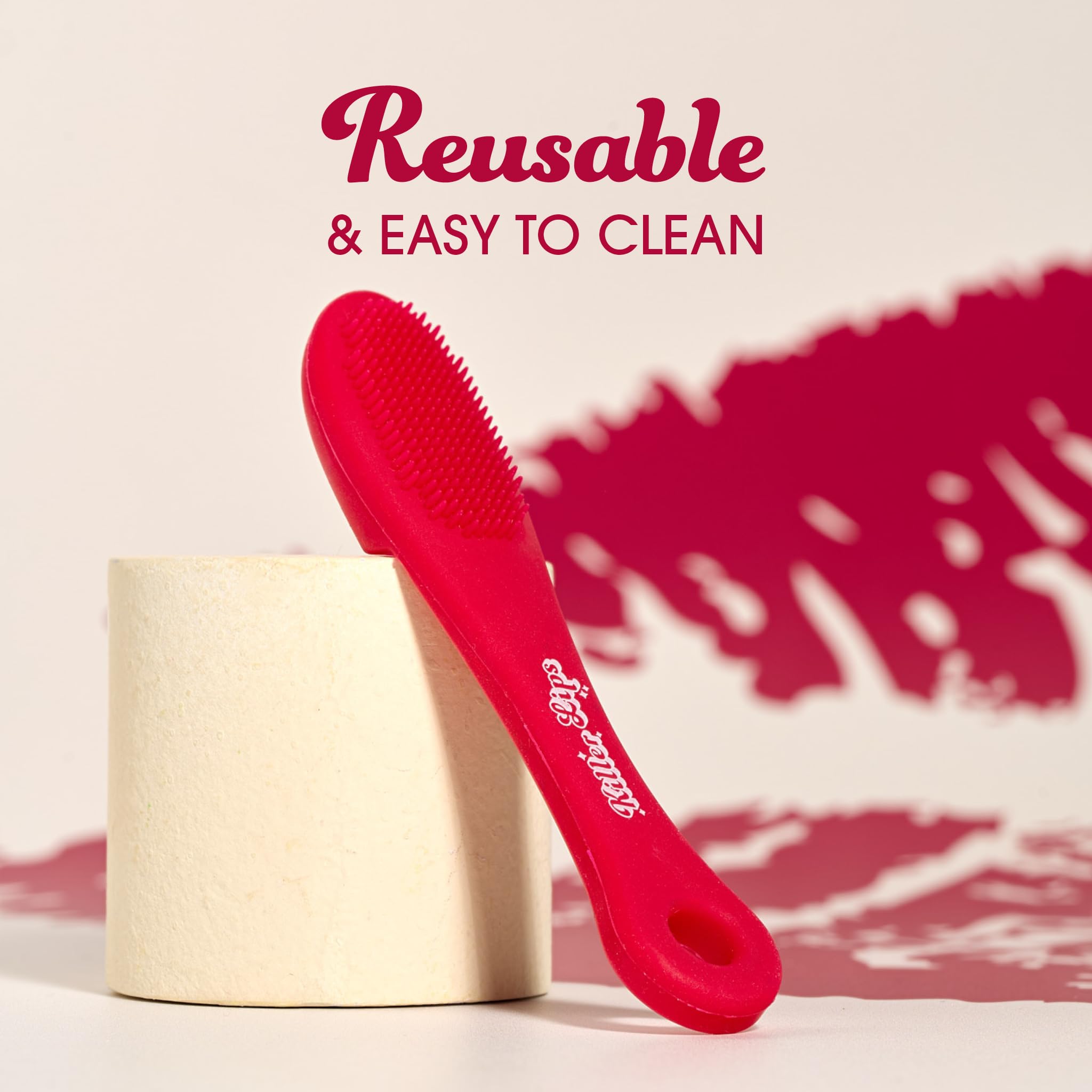 KILLER LIPS Scovolino per labbra e rossetti, Scrub lips, Silicone, Morbido, Rosso