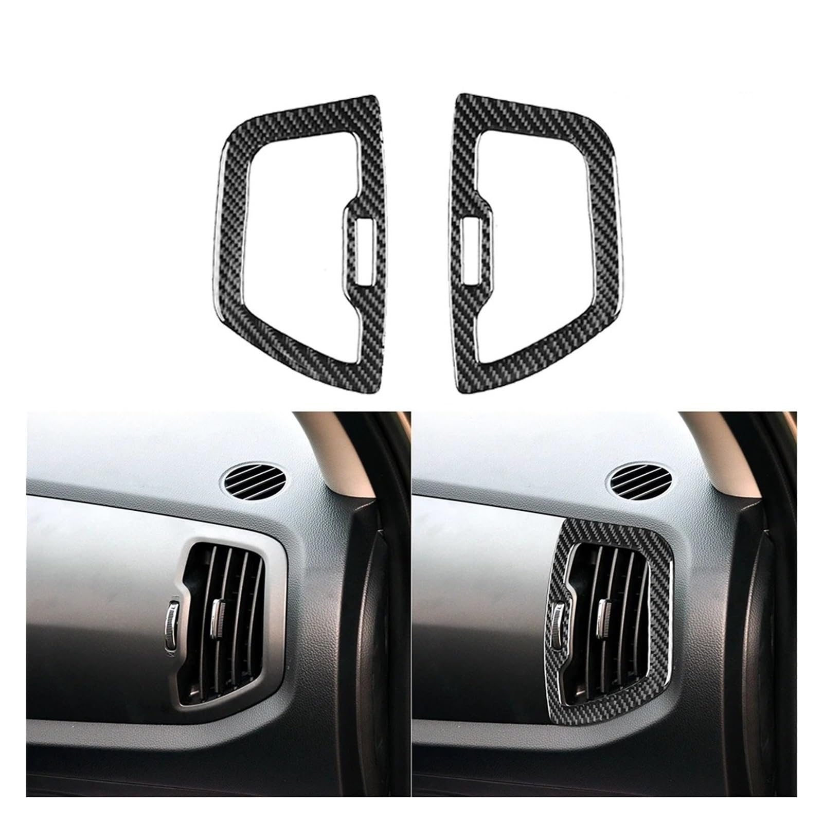 Interior Upgrade for Kia for Sportage 2011-2016 Car Accessories Decoration Sticker Carbon Fiber Both Sides for Dashboard Air Outlet Vent Panel Trim Cover