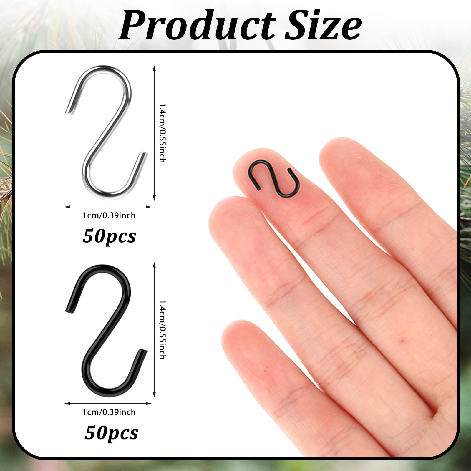 50 Ganci A S Neri Piccoli - 3,2 Cm In Metallo Per Appendere Oggetti - Foto 9