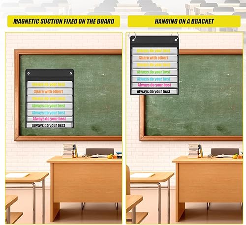 Miniatura 3 de GDBuviue Essex Wares - Paquete de 2 tablas de bolsillo para clases de aula con 20 tarjetas blancas en blanco, (13 pulgadas de ancho x 19 pulgadas de