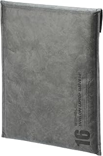 HAKUBA PC Sleeve Plus Shell Envelope Laptop Sleeve Compatible with 16 inch Dark Gray New material Tyvek(R) with paper-like texture adopted Compatible with 16 inch MacBook Pro, 15 inch MacBook Air