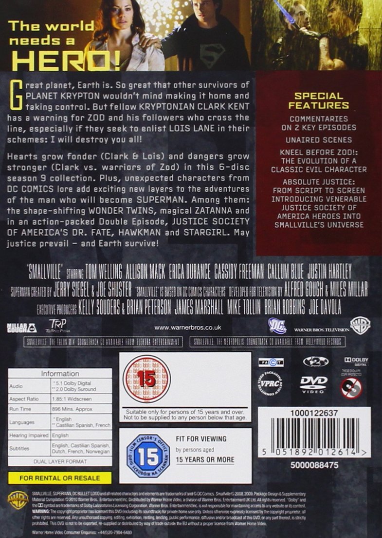 Smallville: The Complete Ninth Season [DVD] [2010] [UK Import]