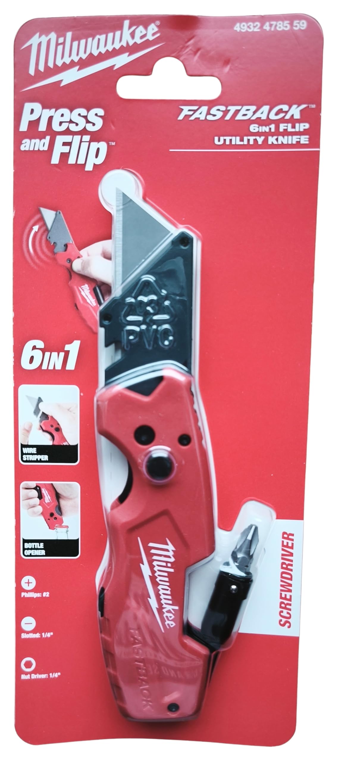 Milwaukee Pack 2 Cuchillos Plegables Fastback 48-22-1503 Rojo | Cuotas sin interés