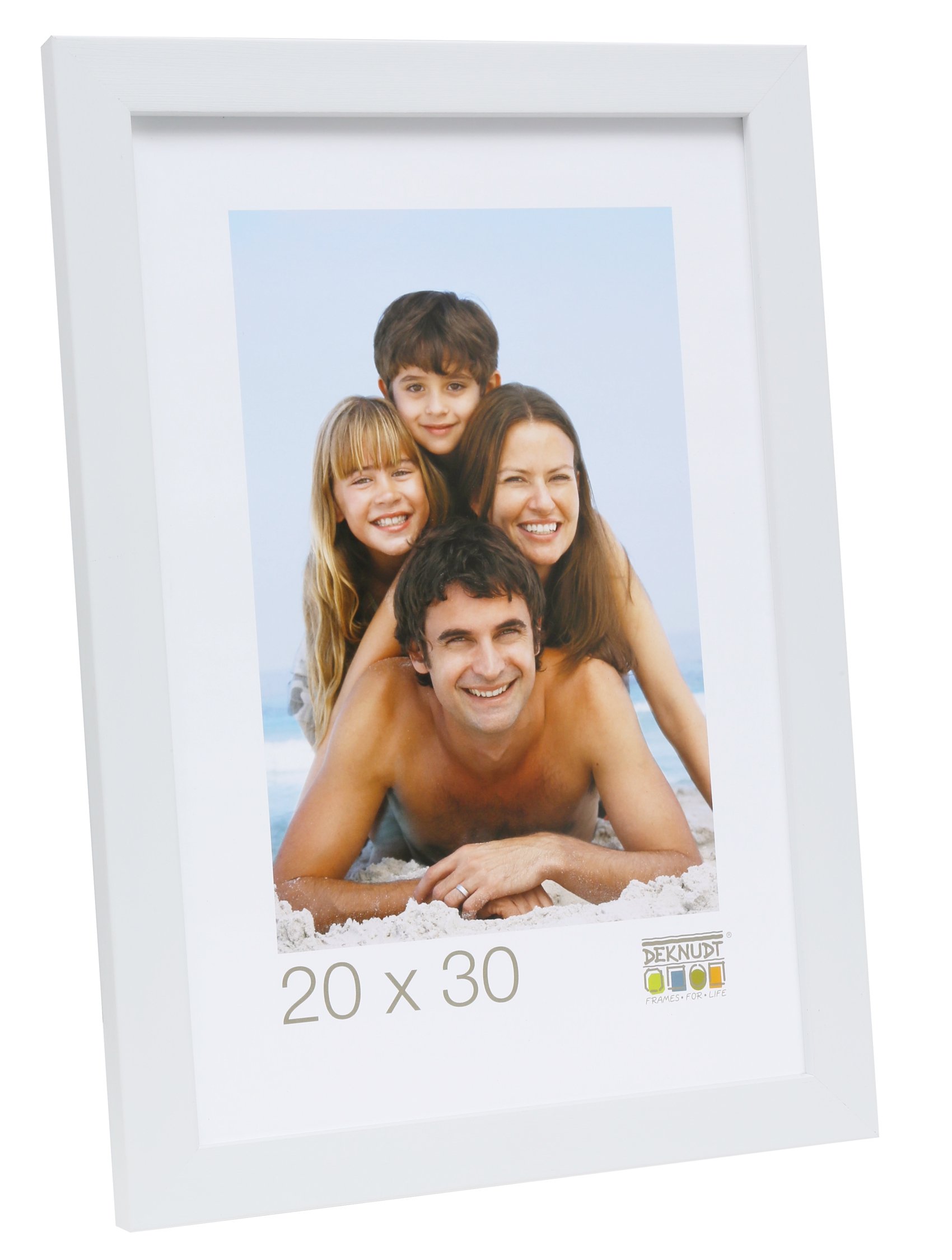 Cadres photo Deknudt blanc 24x30 cm résine pour affiche et portrait