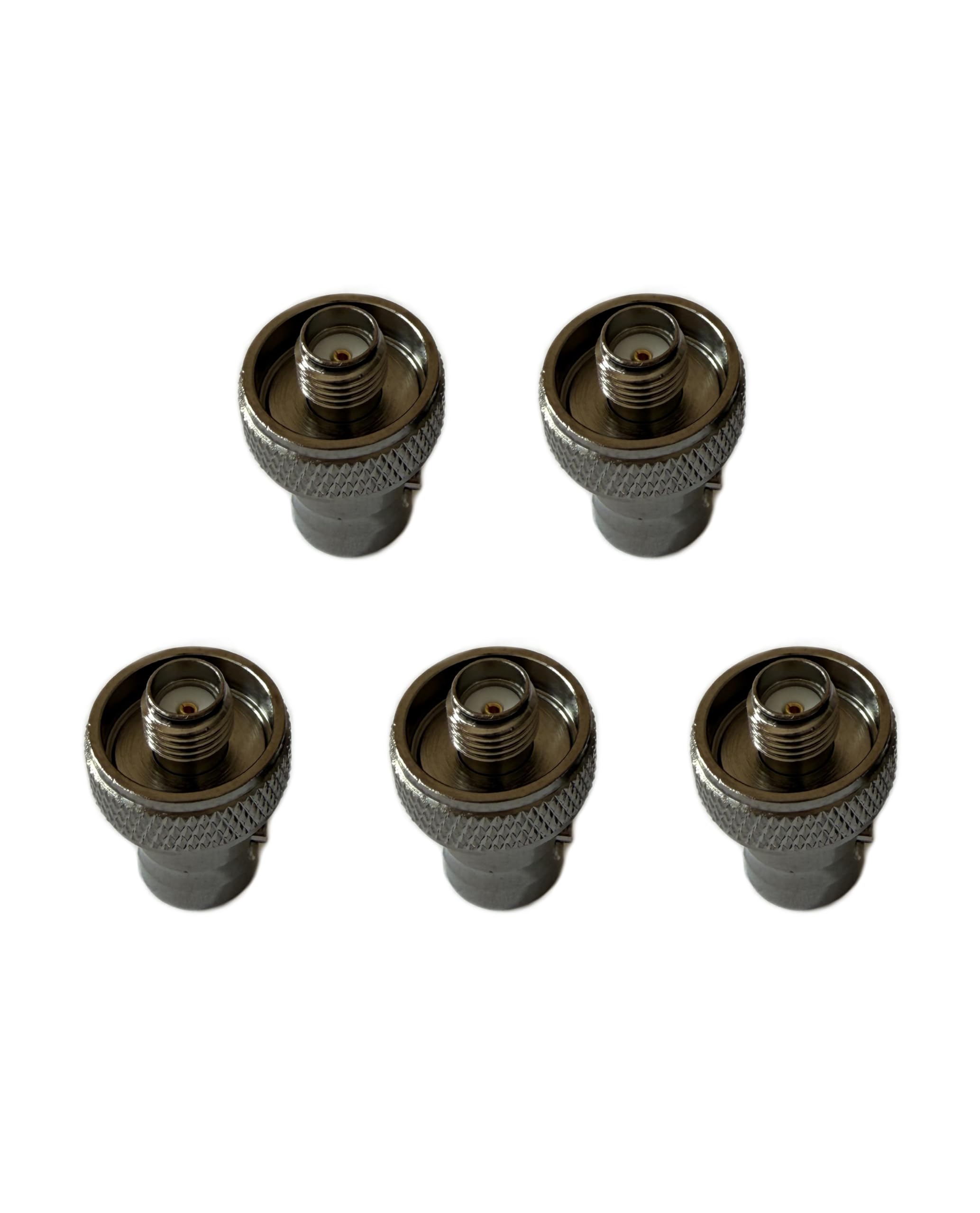 TAINGFSDR 5 PCS Antenna Adapter SMA Female to BNC Female Coaxial Connector Switch Antennas Adaptor Not Black for CB Ham Handheld Two Way Radio SMA F