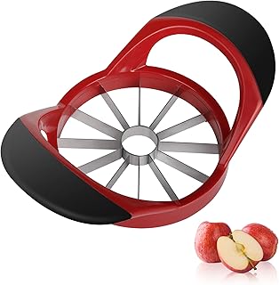 Apple Cutter, Apple Corer and Slicer - Stainless Steel Apple Corer - 4.72 Inch Apple Slicer Tool with 12 Super Sharp Blades, lightweight Apple Slicer and Corer with Anti-slip Handle
