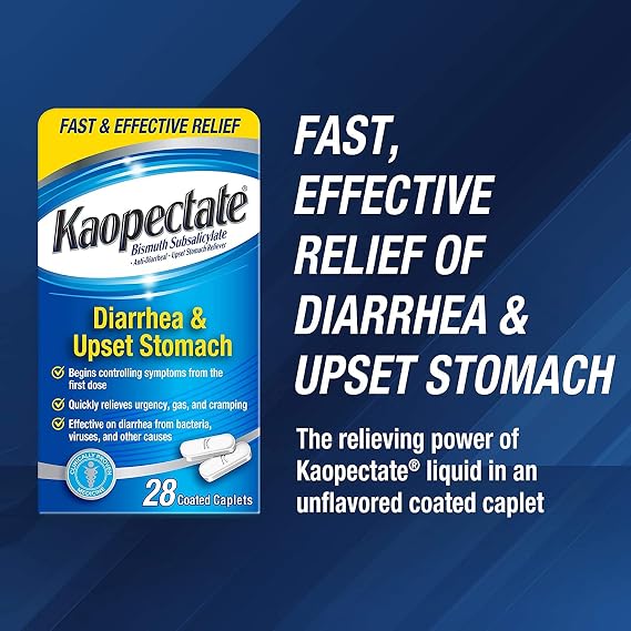 Kaopectate Multi-Symptom Relief Coated Caplets 28 ea (Pack of 2)