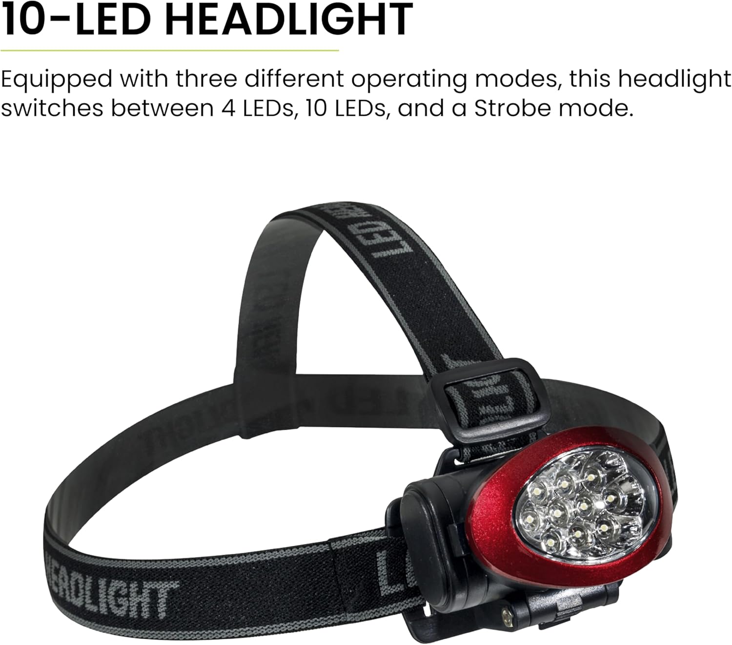 GoGreen Power (GG-113-10HLRD) High Intensity LED Head-Light, Red, 50 Lumens