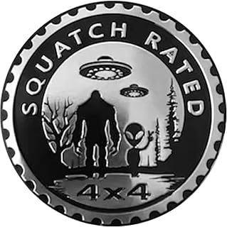 Car Emblem,4 x 4 Metal Automotive Badge 3D Metal Car Badges Emblems Round Emblem Decals Stickers Compatible for Jeep Wrangler Vehicles Trucks SUV,Automotive (A)