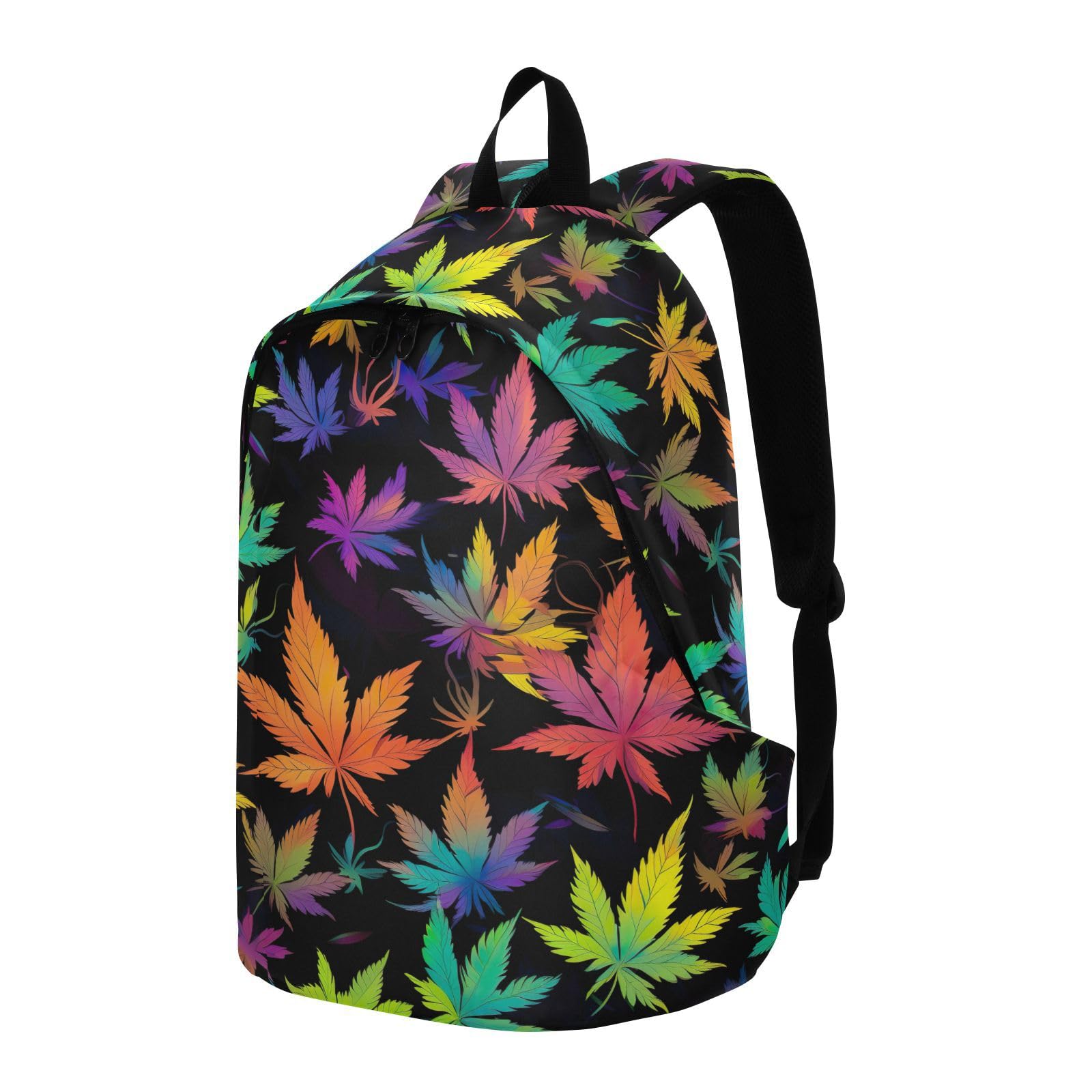 MCHIVER Travel Backpack Fall Color Leaves Casual Daypack Backpacks Lightweight Carry on Bag Water Resistant Hiking Backpack for Men Women