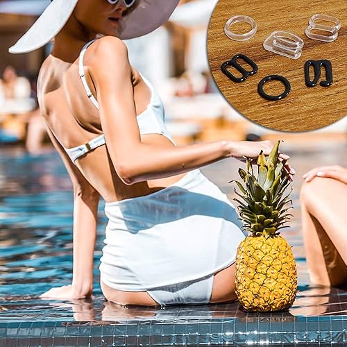 Vista 7 de SelfTek 120 clips para correa de brasier para espalda, brasier de 0.315 pulgadas que convierten el brasier de 0.315 pulgadas, clips de ajuste