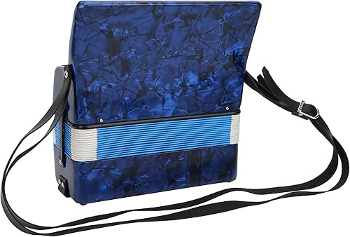 Miniatura 8 de Acordeón para niños, instrumento musical de acordeón de 17 teclas para niños o aficionados, cómodo y ligero en uso. (azul oscuro)