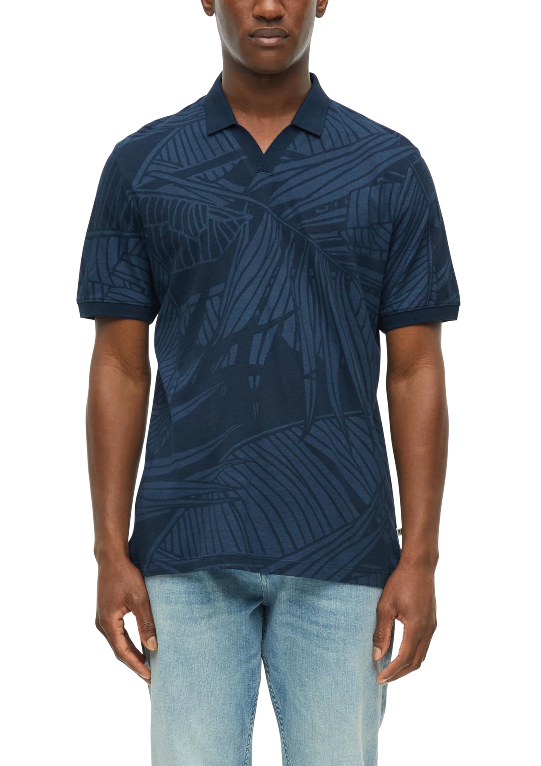 s.Oliver Men's 2178946 Polo Shirt (Pack of 1), Blue, XXL