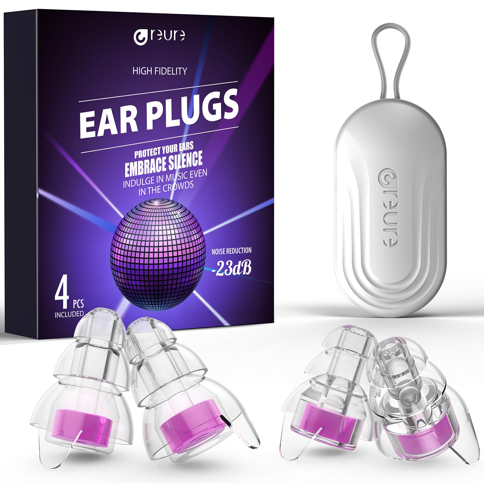 High Fidelity Concert Earplugs - 23dB Noise Reduction -11