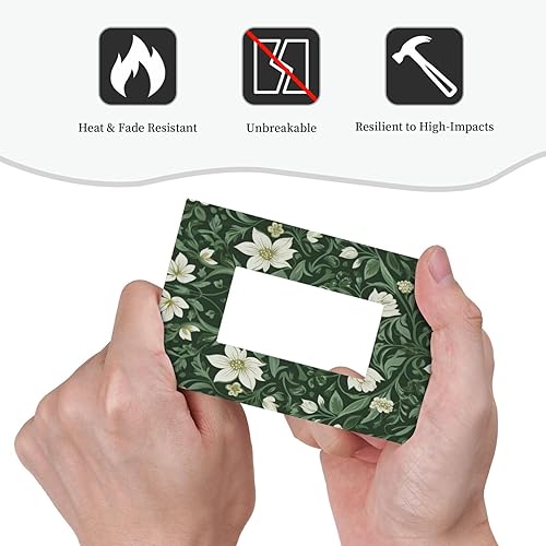 Vista 78 de Cubiertas decorativas de salida de estrella de mar playera, tablero de madera azul de concha de mar de 1 banda, decoración individual GFCI, placa