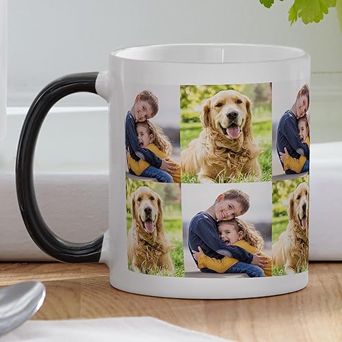 Miniatura 7 de Let's Make Memories Taza personalizada que cambia de color - Taza de múltiples fotos - Taza de café de 11 oz - 3 fotos