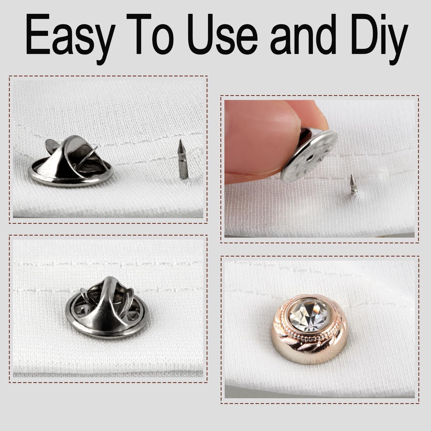 OPASYO 120pcs Locking Pin Backs,Silver Metal Pin Backs for Brooch Hat Badge Insignia Replacement Craft Making,Lapel Butterfly Clutch Locking Pins