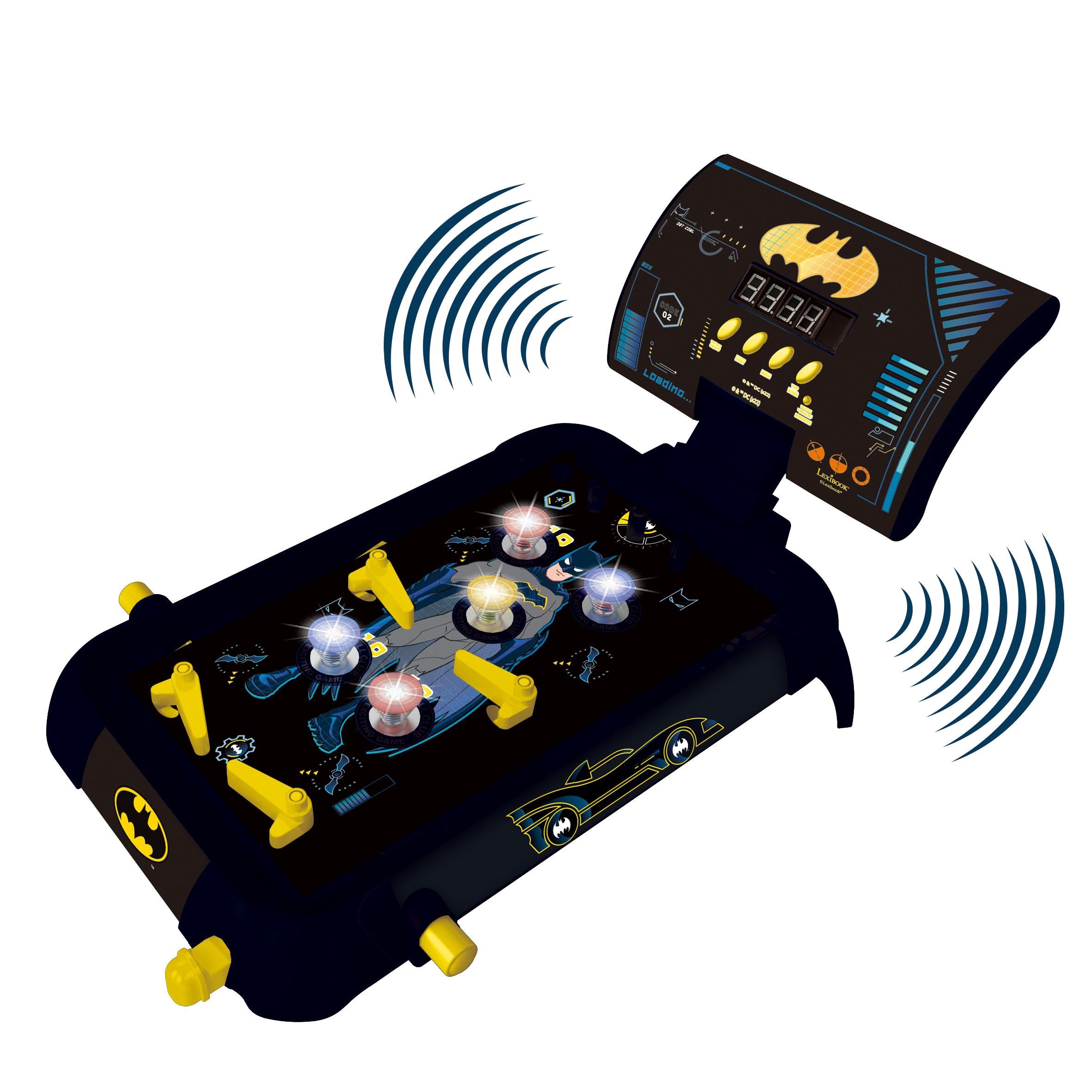 Lexibook, Batman, elektroniczny flipper, czarny/żółty, JG610BATLXB