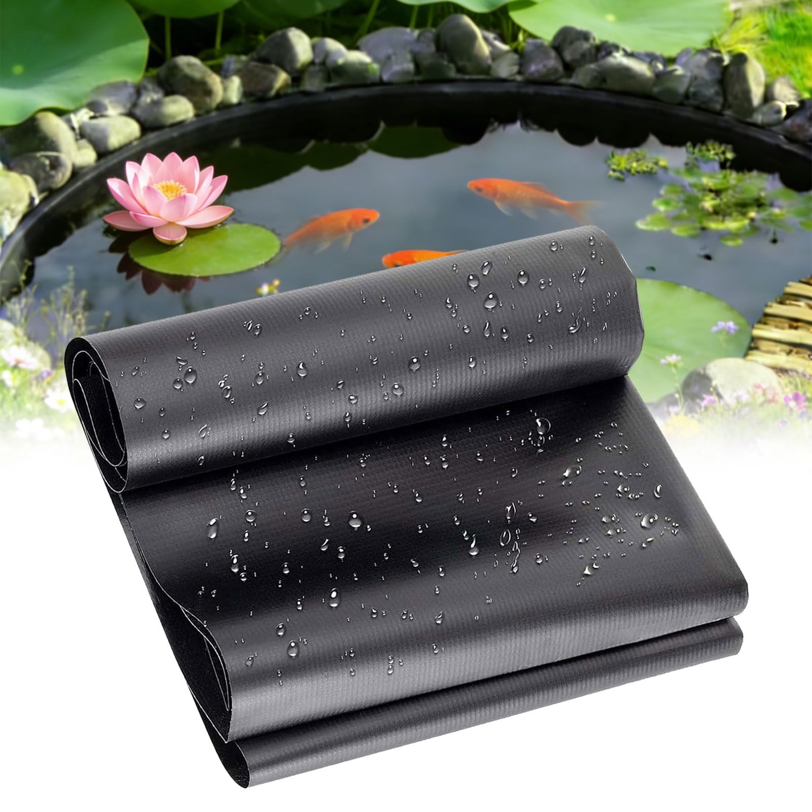 Film pliable pour bassin de natation et étang de poissons koi dans le jardin