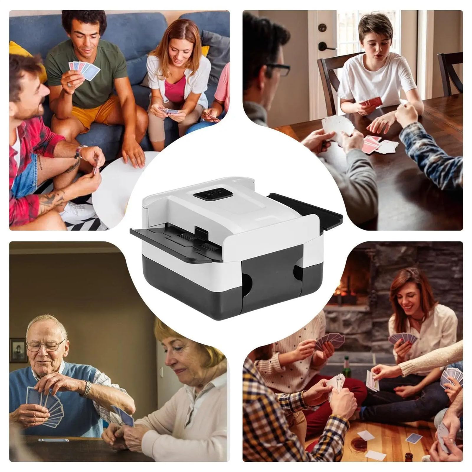 Mescolatori Automatici Carte da 2000 mAh, elettrici, White