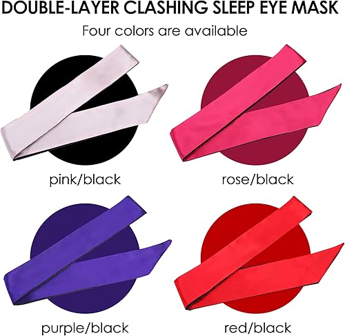 Miniatura 6 de FRESHME Máscara de Ojos de Satén para Dormir - Máscara de Ojos Suave Ajustable Sombra de Ojos Cómoda Cubierta de Ojos de Satén para Mujeres Hombres