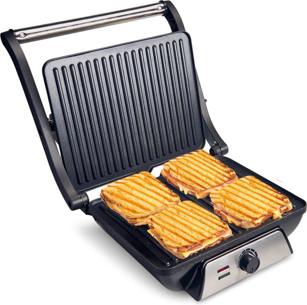 Tosti Apparaat Large voor 4 Tosti's met Temperatuurregeling