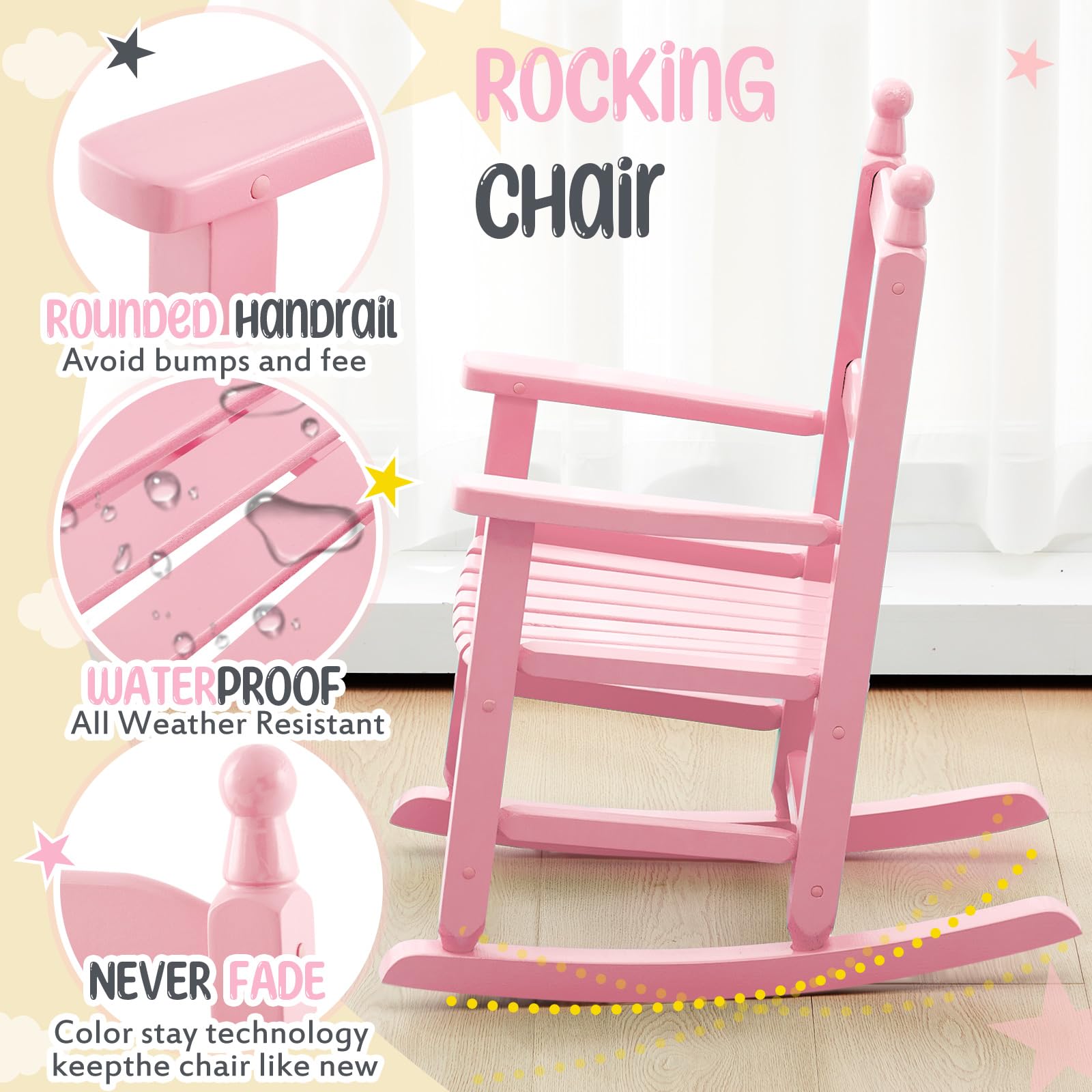 Snapklik.com : Yalikop Kids Rocking Chair Cushion Pad Set Child Rocking ...
