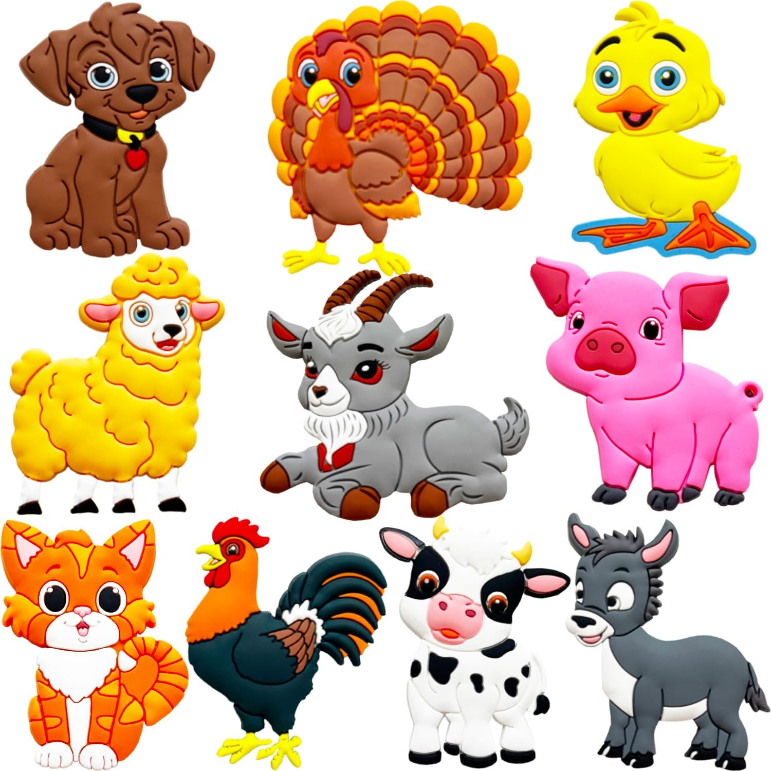Refrigerator Magnets for Kids Zoo Animals - Fridge Magnets for Toddlers - Cute Wild Animal Magnets for Fridge - Toddler Magnets for Refrigerator - Educational Toys Rubber Magnetic Animals