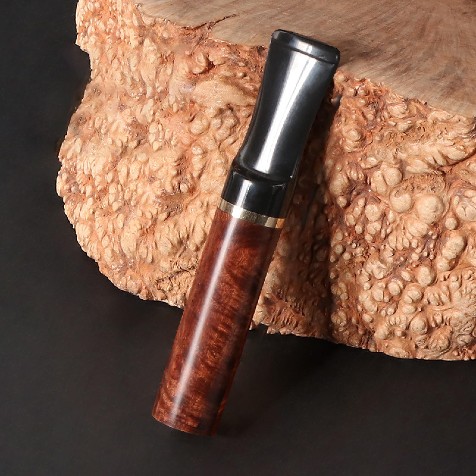 Boquilla cigarrillo madera,Porta cigarrillos hombre,Cigarrillo Filtro de Tabaco de Humo,Filtro de carbón activado de 9 mm，compatible con cigarrillos 7.8mm, con 10 Filtros Gratis.(D)