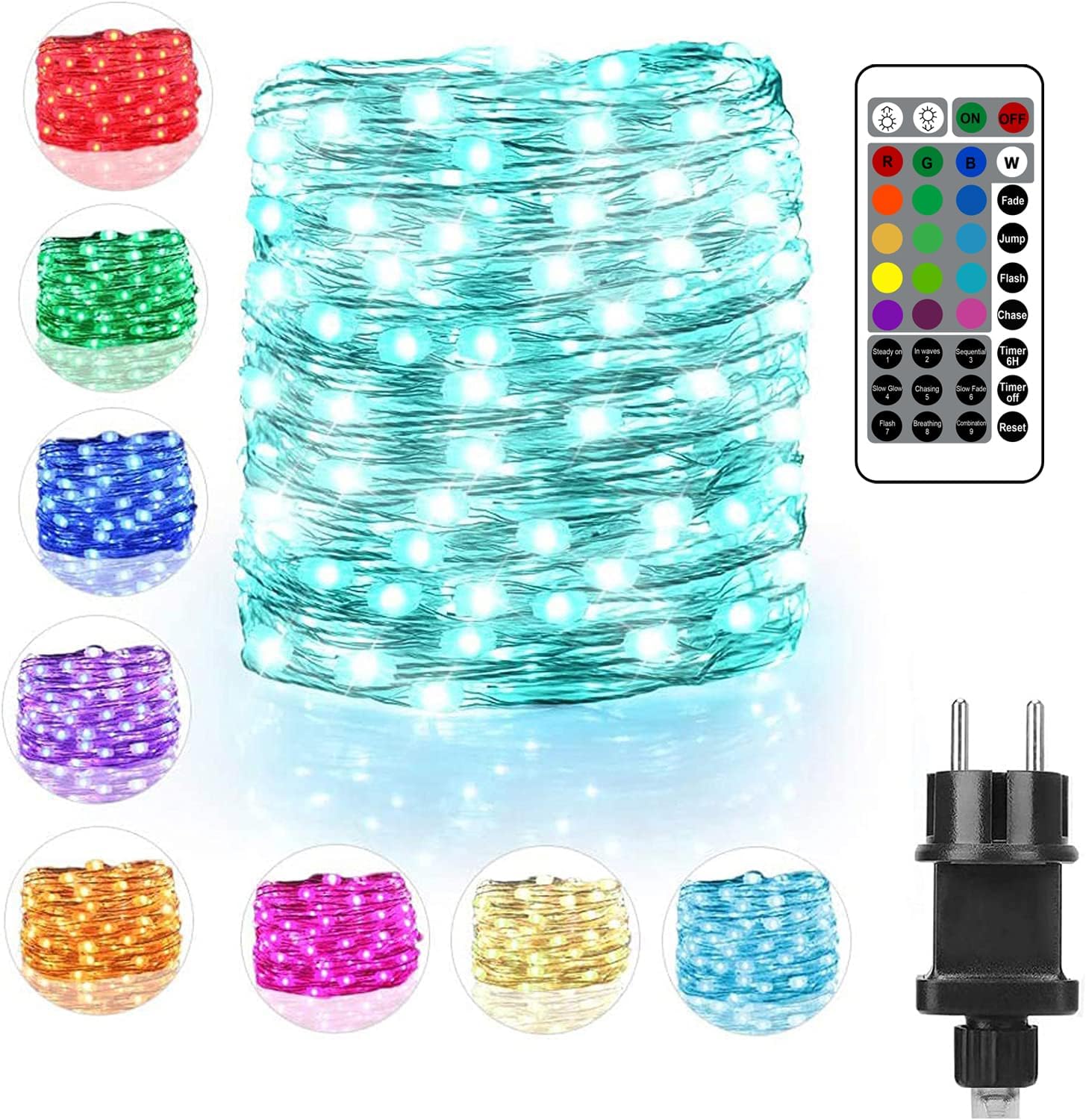 LED Lichterkette 20m Mit 200 LEDs – Kaltweiß, IP44 Wasserdicht Für Innen & Außen