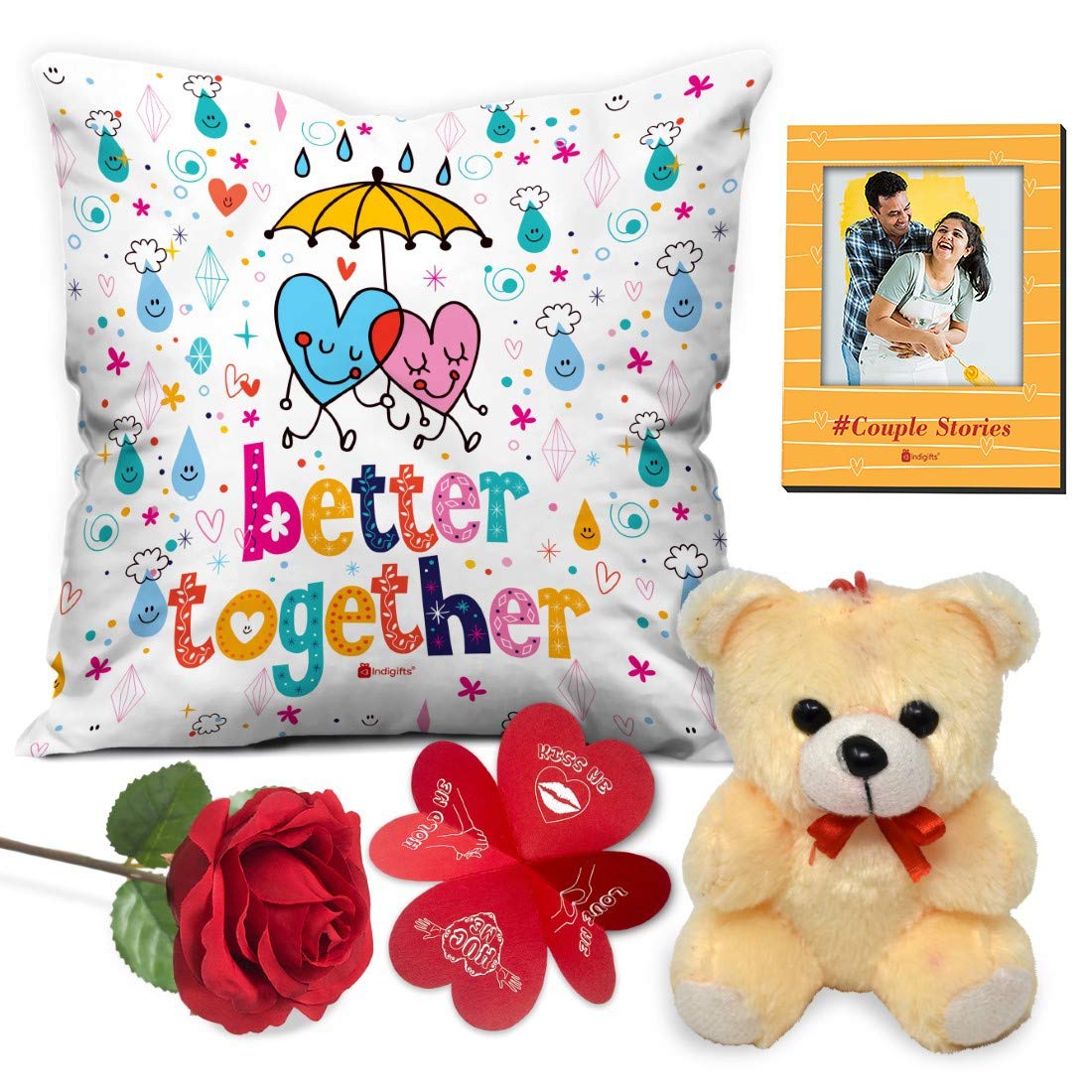 Buy Indigifts Valentine Gifts for Girlfriend Love Quote Cushion Cover