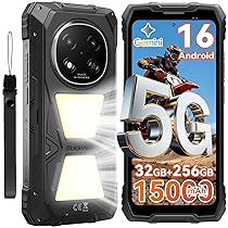 Blackview ROCK 2 Pro Rugged Smartphone, Android 16 Smartphone Rugged 5G 32GB+256GB, 6.67″ HD+ Display 120Hz 15000mAh IP69K Telefono Rugged, 16MP AI Kamera, NFC, OTG, GPS, Gemini AI, Glove Mode 2.0