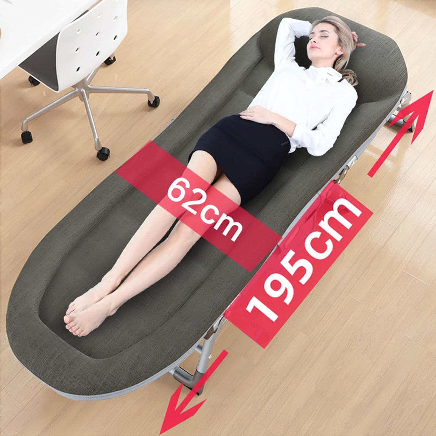 Folding Camping Cot for Adults Sleeping, 5-Position Folding Chaise Lounge Chair, Camping Cot, Outdoor Portable Lounge Chair Sleeping Cots Bed, Outdoor and Indoor,A