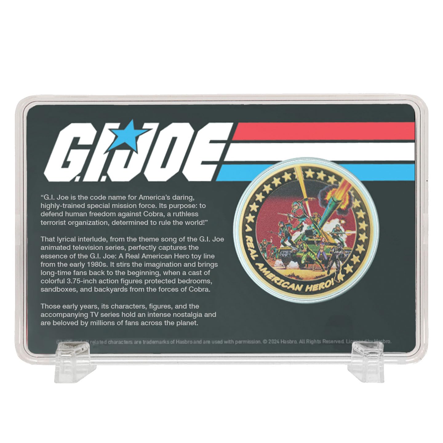 FaNaTtik G.I. Joe 60. rocznica 24k złocona edycja limitowana moneta w pudełku kolekcjonerskim – Prawdziwy Amerykański Bohater - Oficjalnie licencjonowany produkt