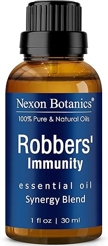 Miniatura 1 de Robbers' Immunity - Mezcla de aceites esenciales de 1.0 fl oz, comparable al aceite esencial On Guard, aceite esencial de refuerzo inmunológico,