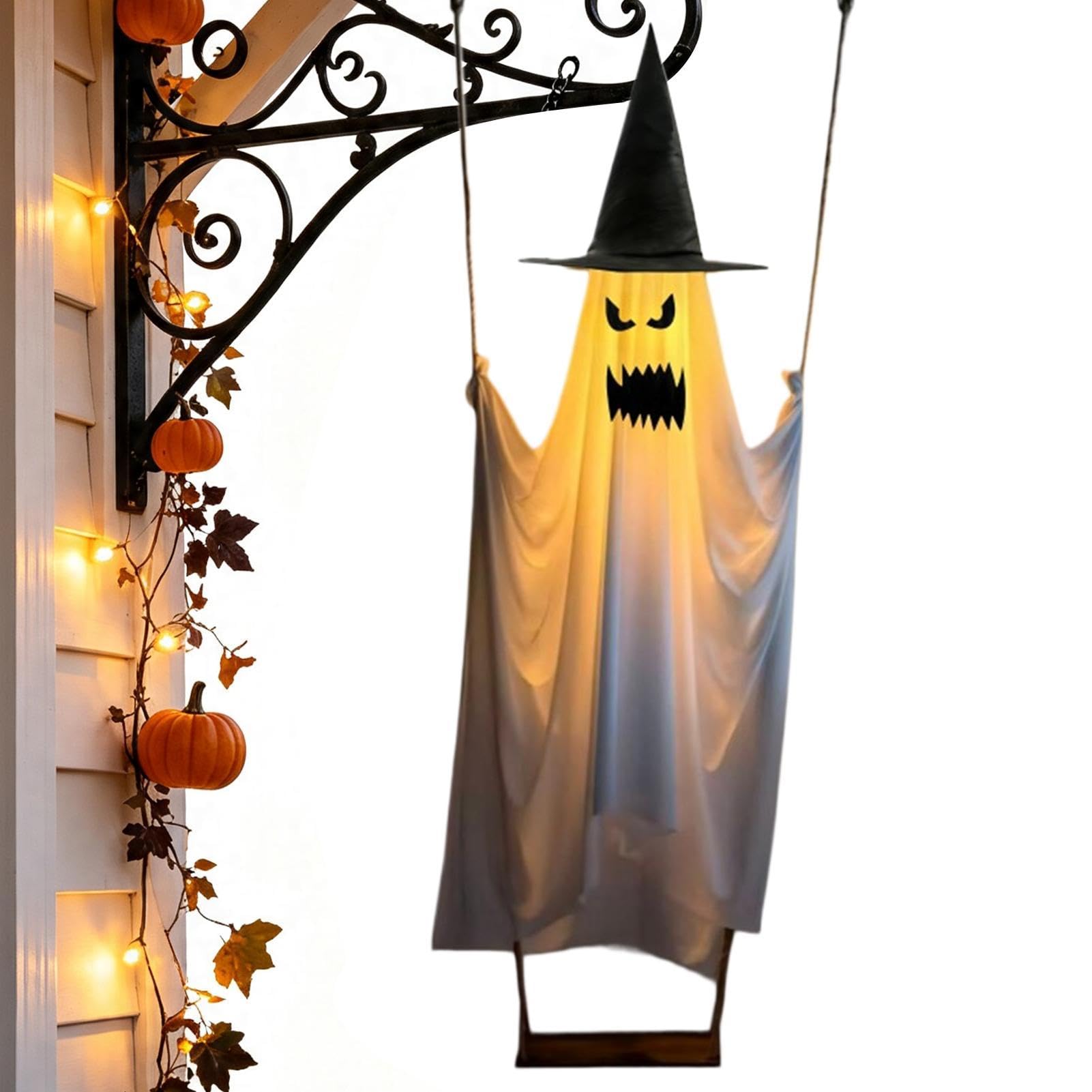 Fantasma balancín Halloween decoración exterior para porche y fiesta en jardín