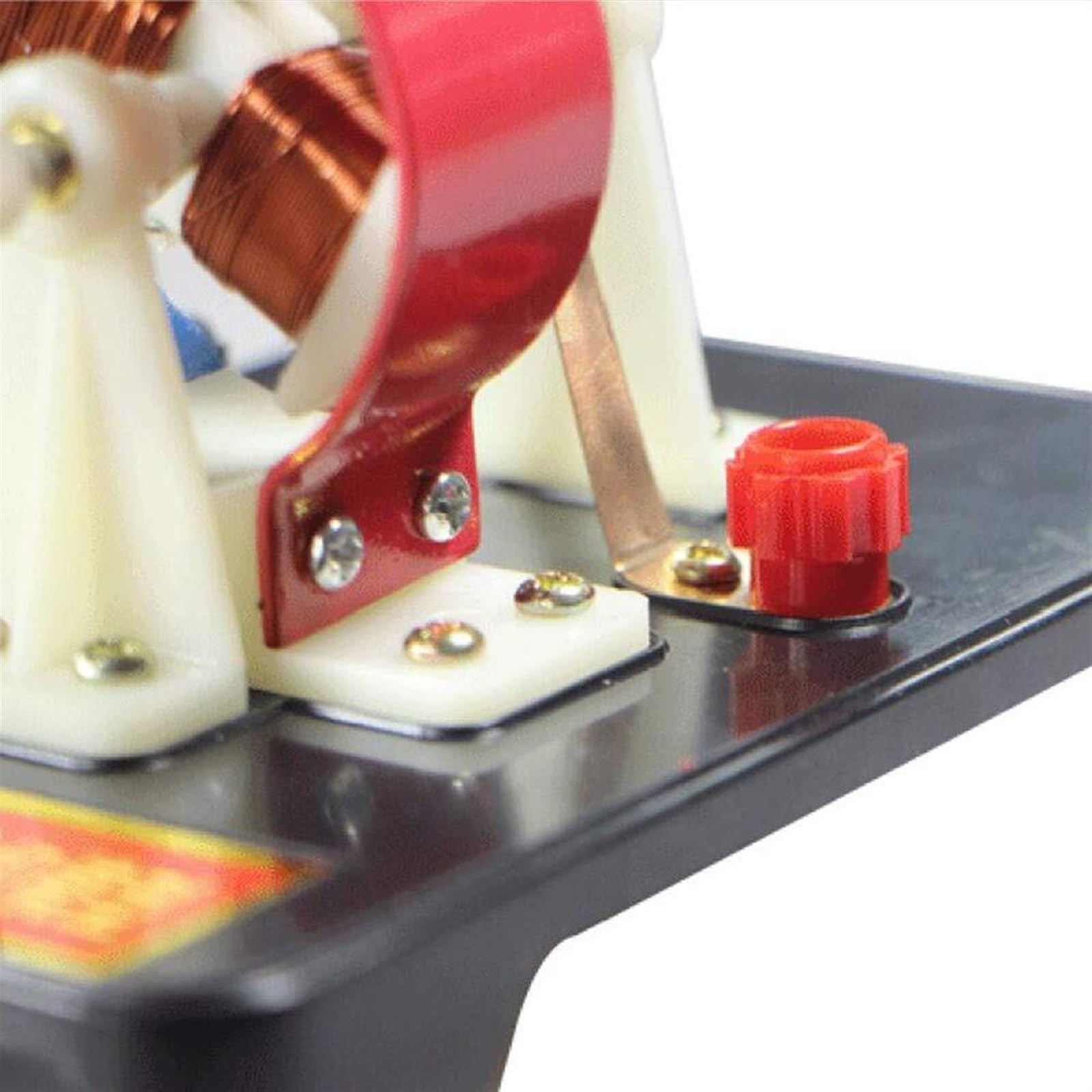 Kit de Experimento con Motor pequeño de Marco Abierto: Modelo de CC extraíble con Carcasa Transparente, Equipo didáctico de física para experimentos de electromagnetismo.